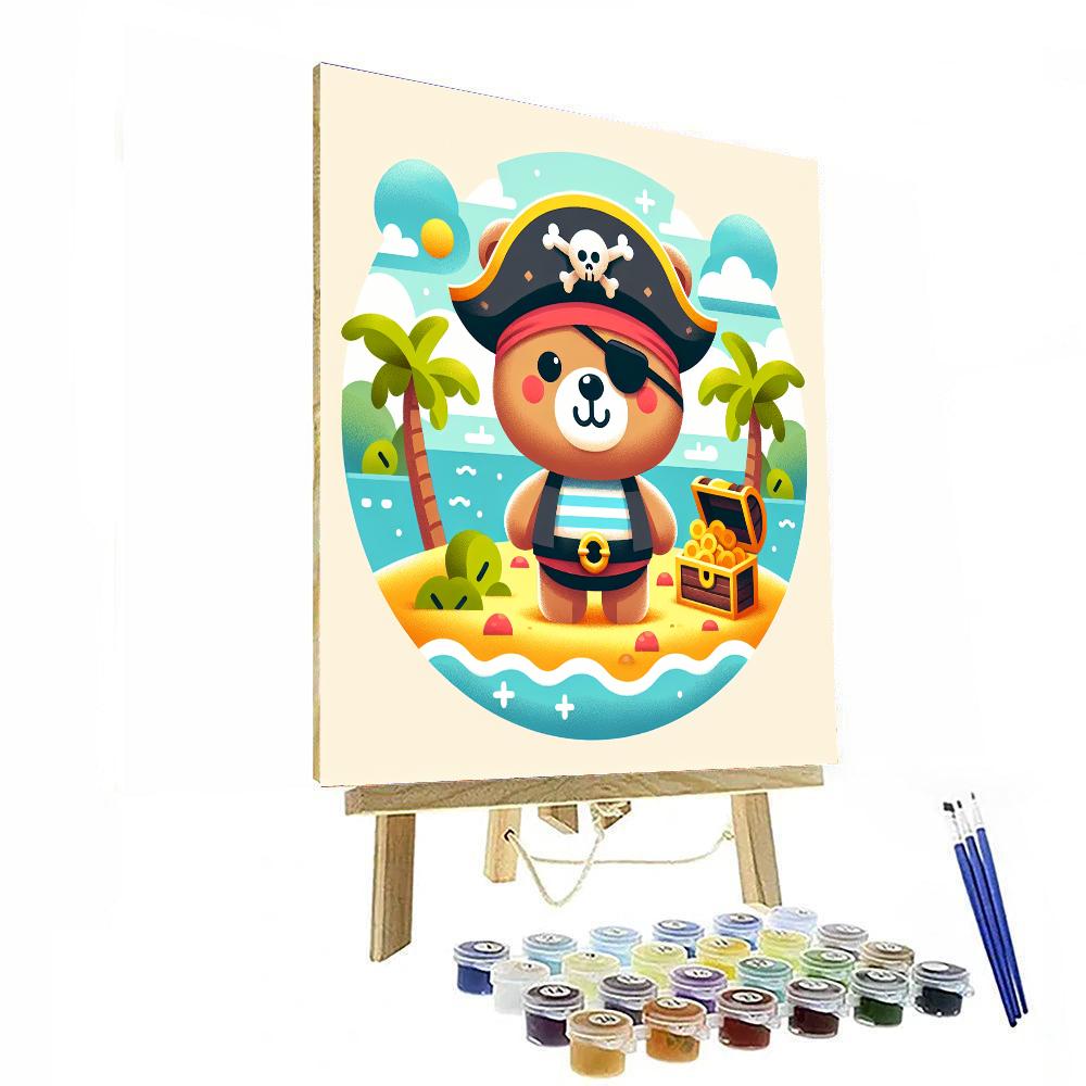 Pirate Treasure Hunt With Captain Teddy Numbered Painting Kits