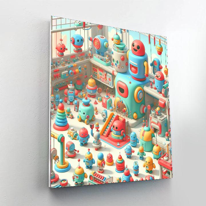 Funny Robot Factory Paint By Number