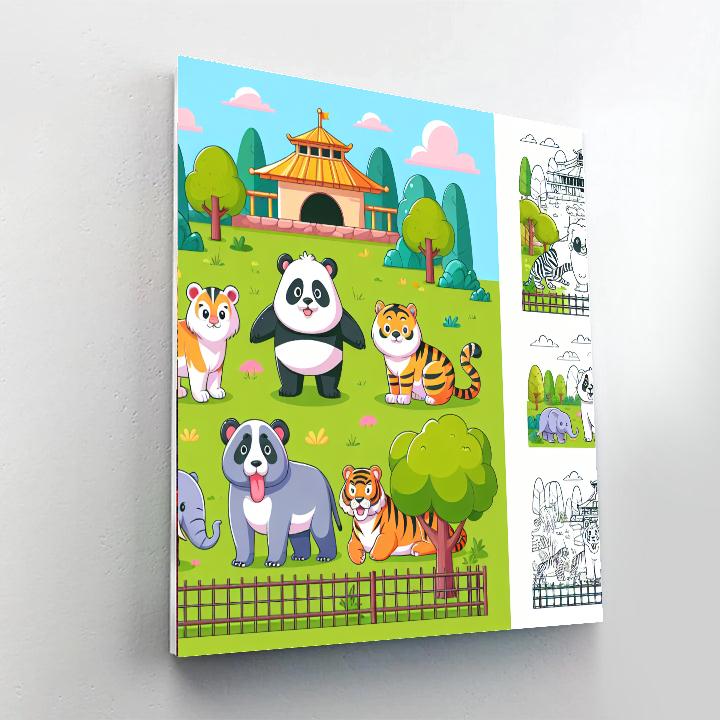 Zoo Keeper's Safari Paint By Numbers Kits