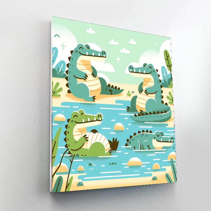 Curious Crocodiles Numbered Painting Kits
