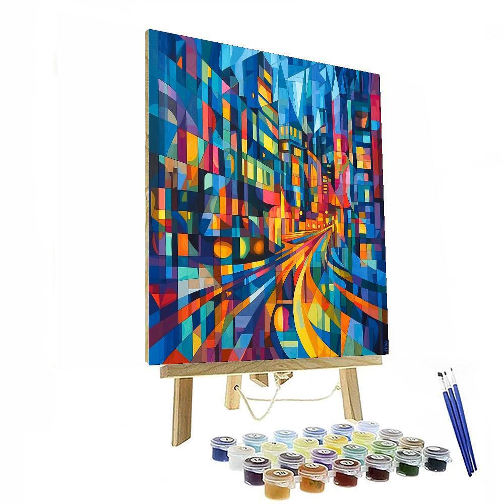 Piet Mondrian Inspired Metropolitan Jazz Vibes  Paint By Color