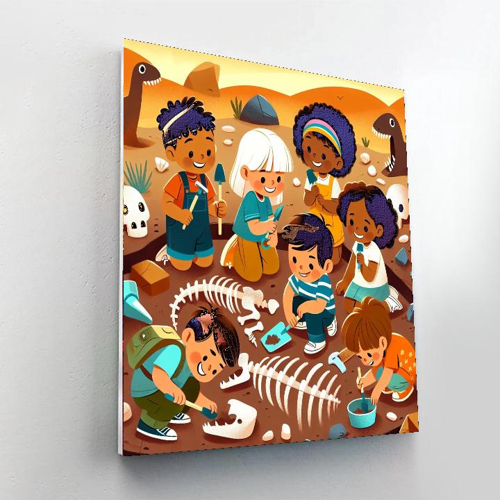 Ancient Fossil Dig Numbered Painting Kits