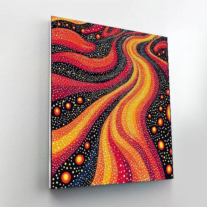 Yayoi Kusama Inspired Infinity Loop Of Dots  Paint By Numbers Kits