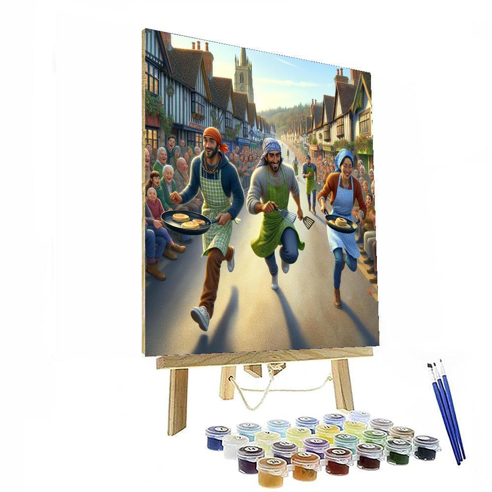 Pancake Day Race - Olney Paint By Number