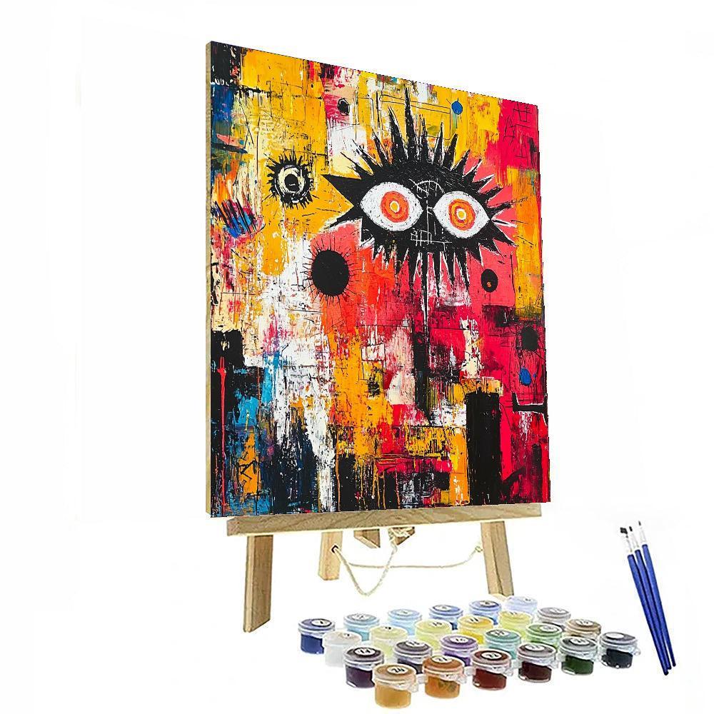 Jean-Michel Basquiat Inspired Vibrations Of Society  Numbered Painting Kits