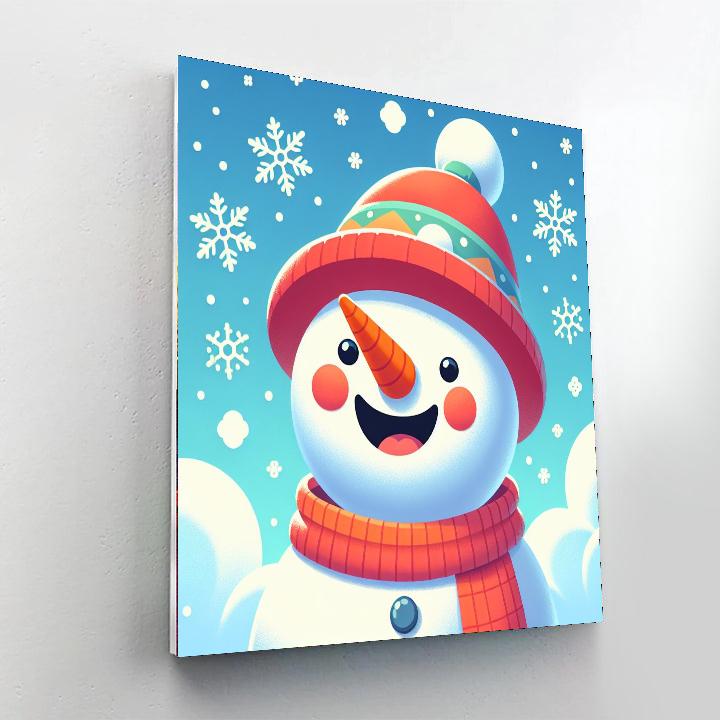 Bubbly Snowman Paint By Color