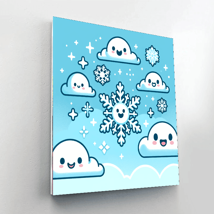 Whimsical Snowflake Friends Paint By Number