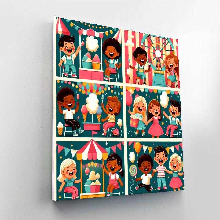 Colorful Carnival Days Paint By Numbers Art