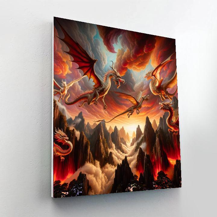 Fantasy Dragon Haven Paint By Number