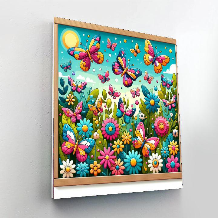 Artistic Butterfly Garden Paint By Color