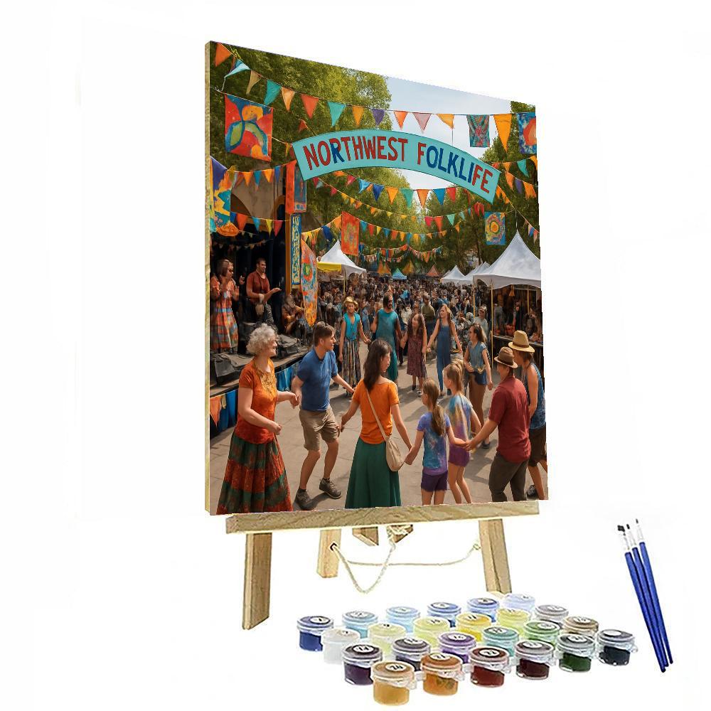 Northwest Folklife Festival - Seattle, Usa Painting Number Kit