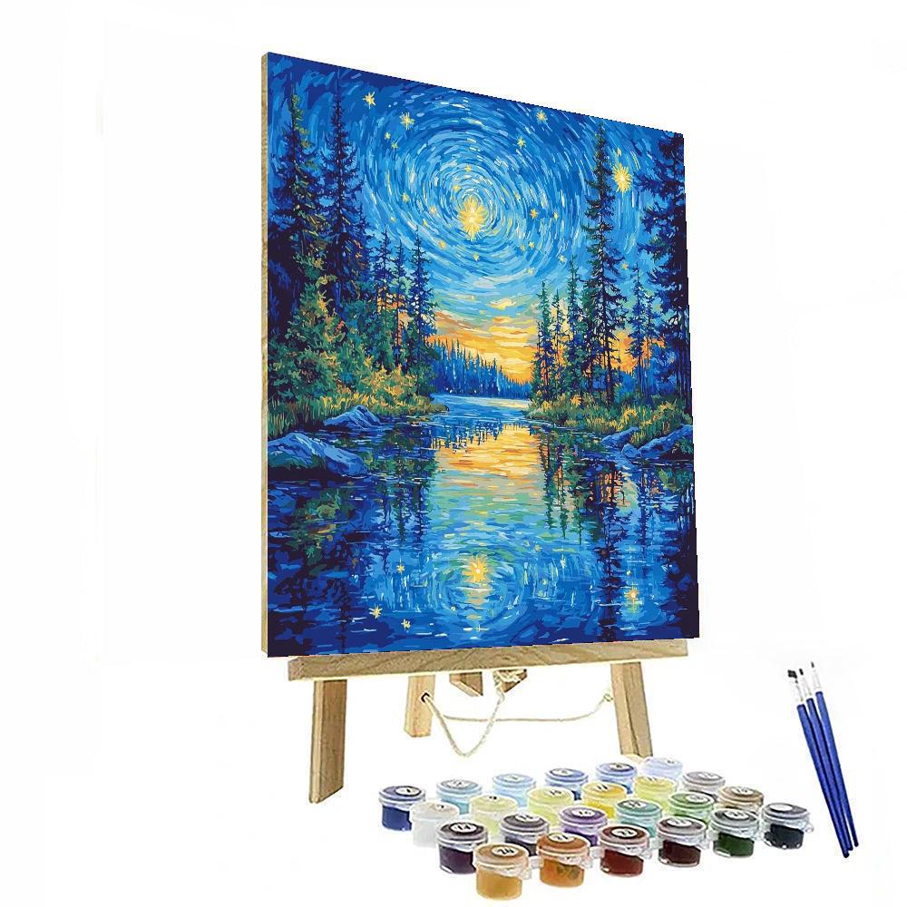 Van Gogh Inspired Night Sky Reflections  Paint By Numbers