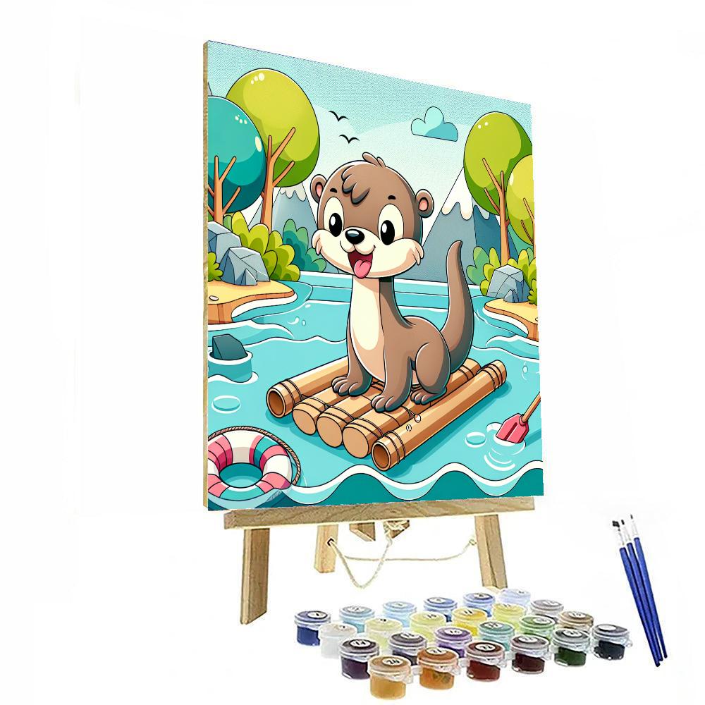 Otter’s River Rafting Fun - DIY Painting By Numbers Kit – Artistry Rack