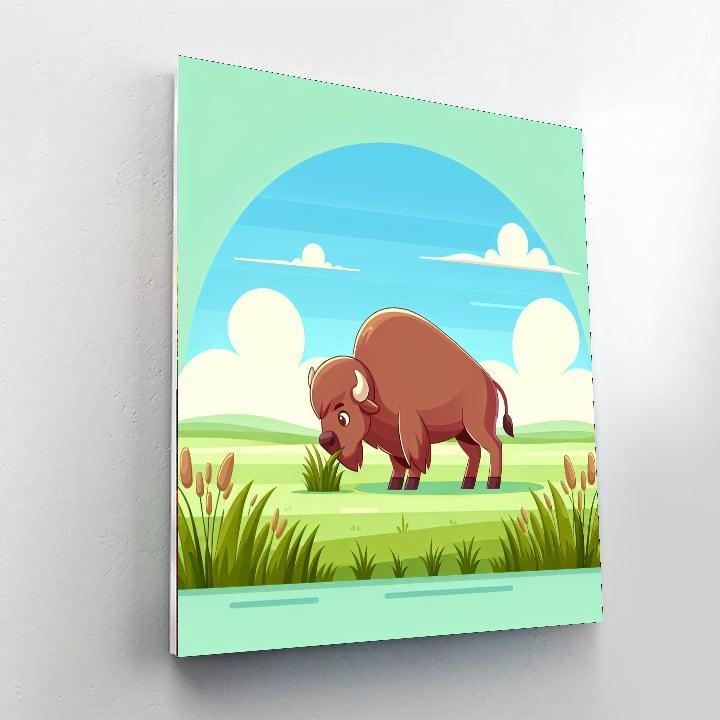 Brave Bison Roam Paint By Numbers Kits