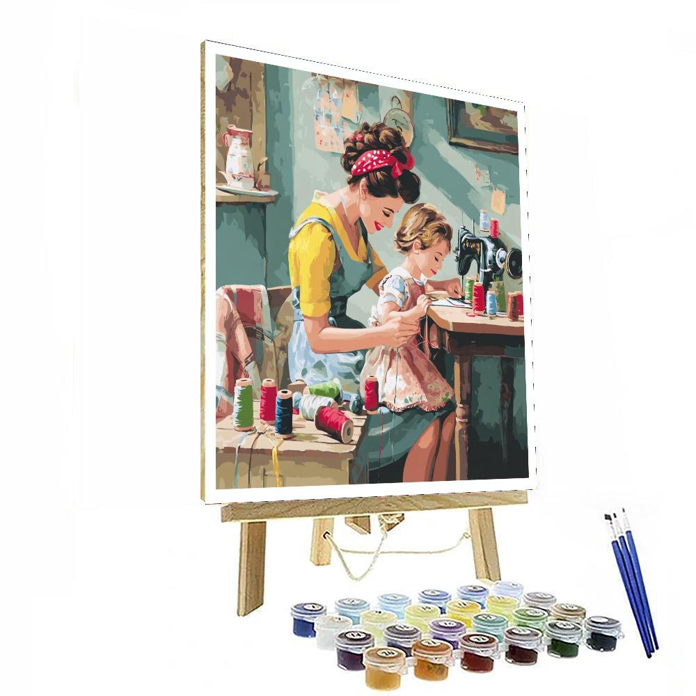 Sewing Together Memories Number Painting