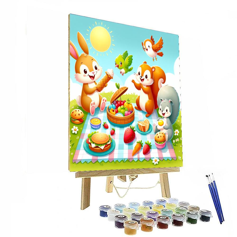 Merry Garden Picnic Paint By Numbers Art