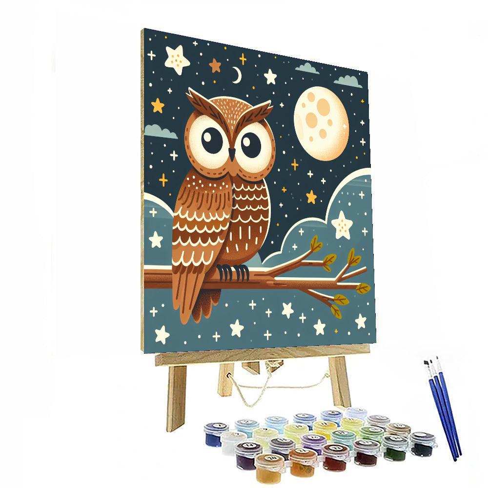 Gentle Night Owl Numbered Painting Kits