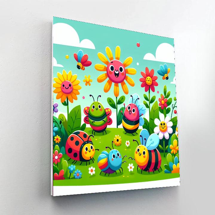 Giggly Garden Friends Numbered Painting Kits