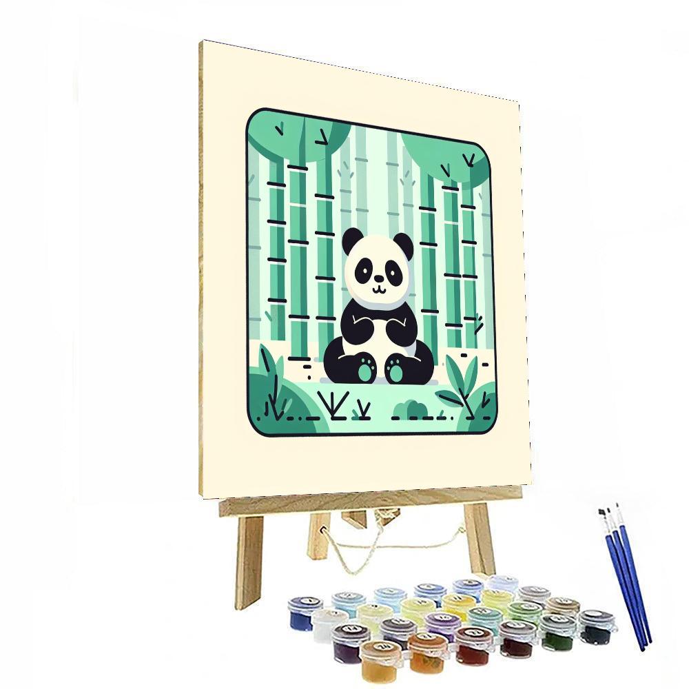 Panda's Bamboo Grove Numbered Painting Kits