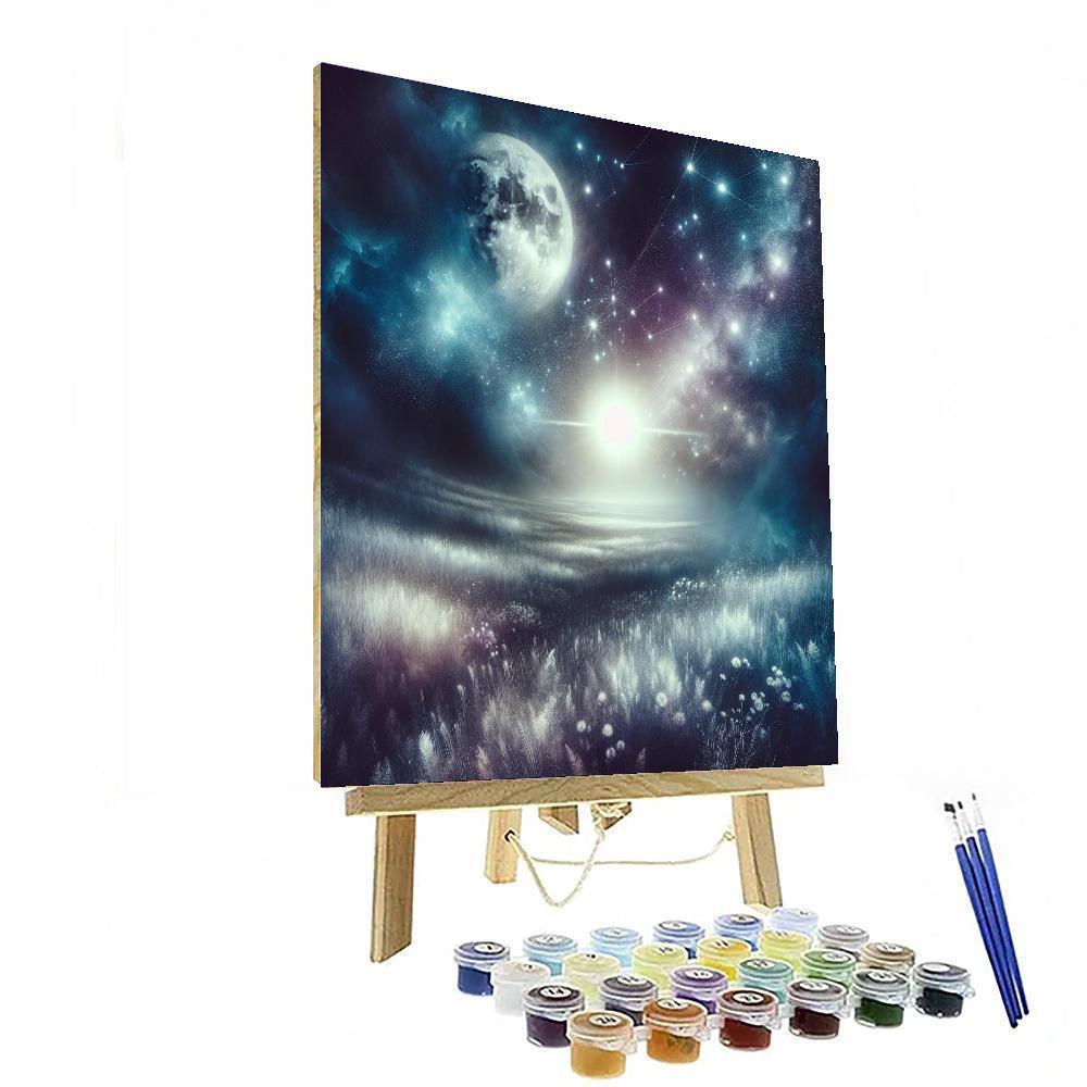 Mystical Moonlit Meadow Paint By Numbers Art