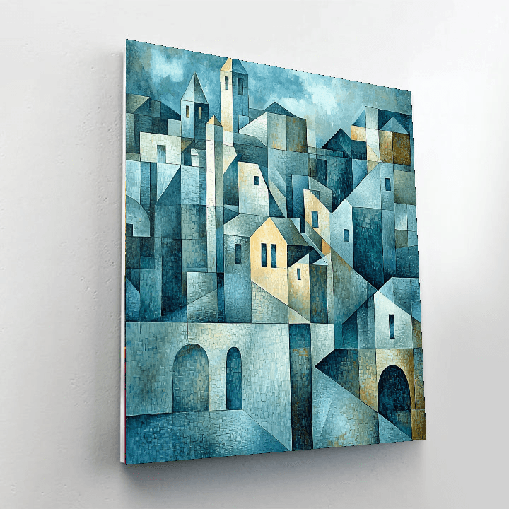 Georges Braque Inspired Cubist Urban Maze  Paint By Number