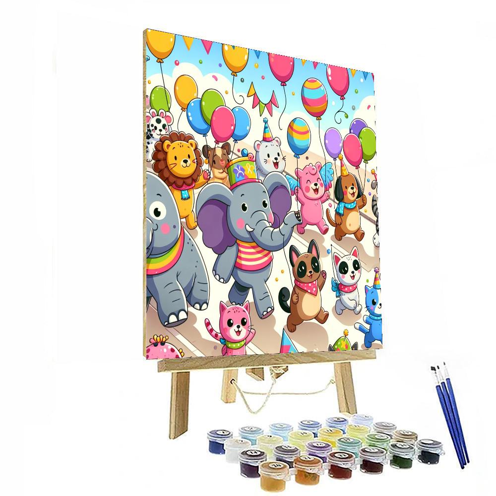 Artful Animal Parade Paint By Numbers Art