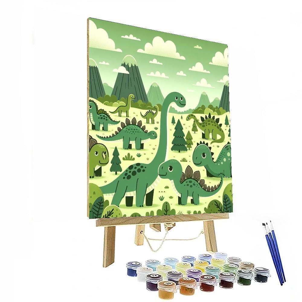 Journey To The Land Of Dinosaurs Paint By Numbers Kits