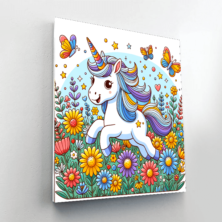 Enchanting Unicorn Meadow Paint By Numbers Kits