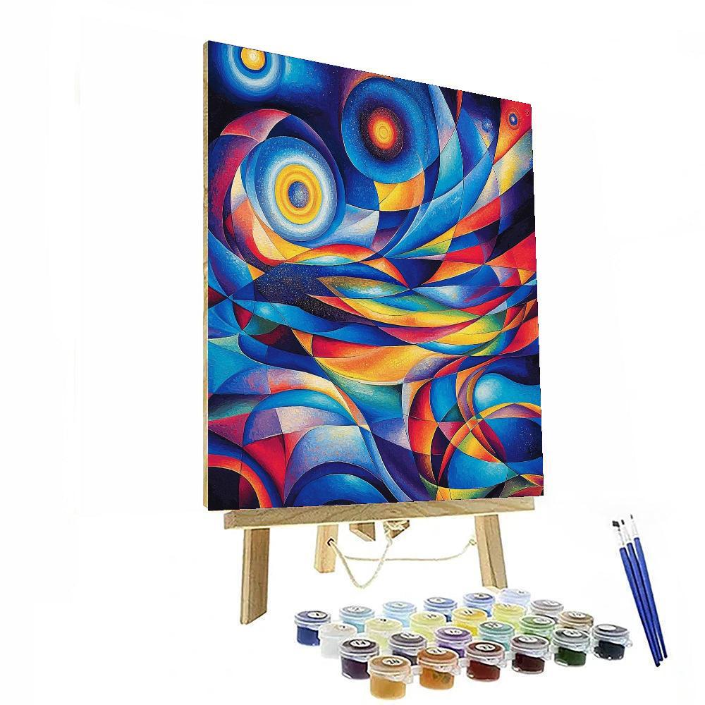 Wassily Kandinsky Inspired Cosmic Waves Of Color  Painting Number Kit