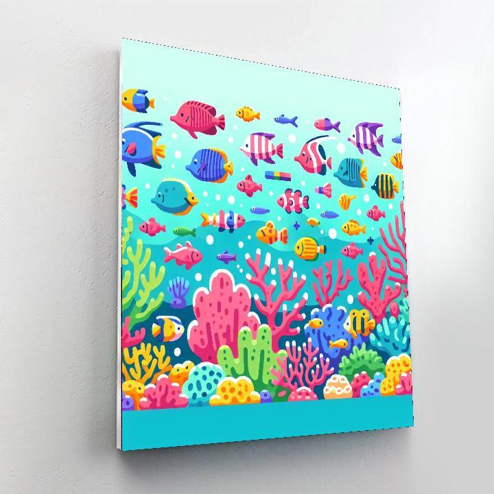 Cheerful Coral Reef Paint By Numbers Art