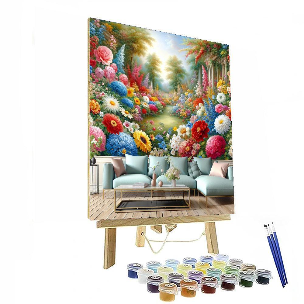 Radiant Garden Bloom Paint By Numbers