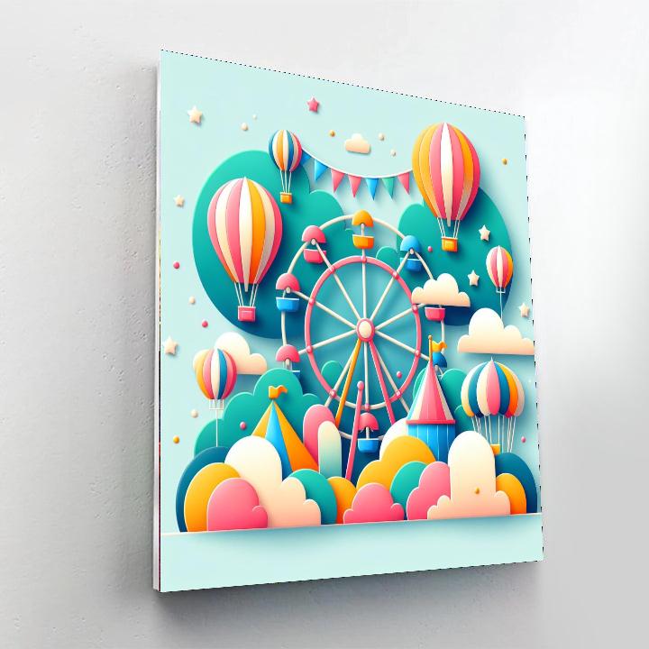 Carnival In The Clouds Number Painting