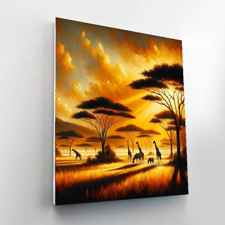 Sunlit Savannah Grandeur Paint By Numbers Art