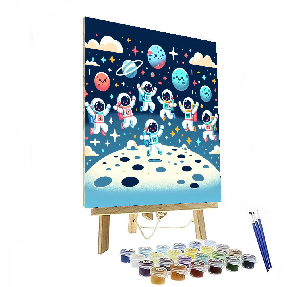 Astronauts' Space Playground Paint By Number