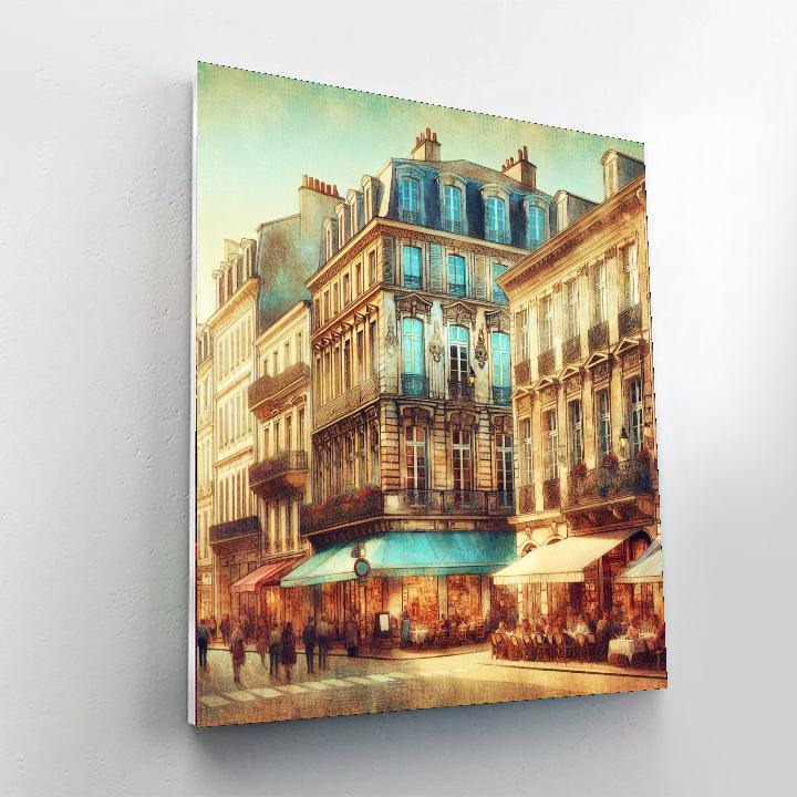 Old-world European Street Paint By Numbers Art