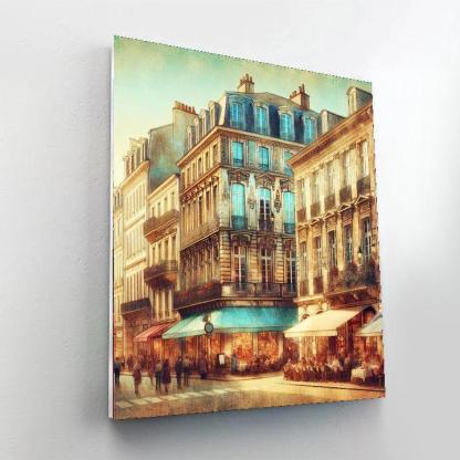 Old-world European Street Paint By Numbers Art