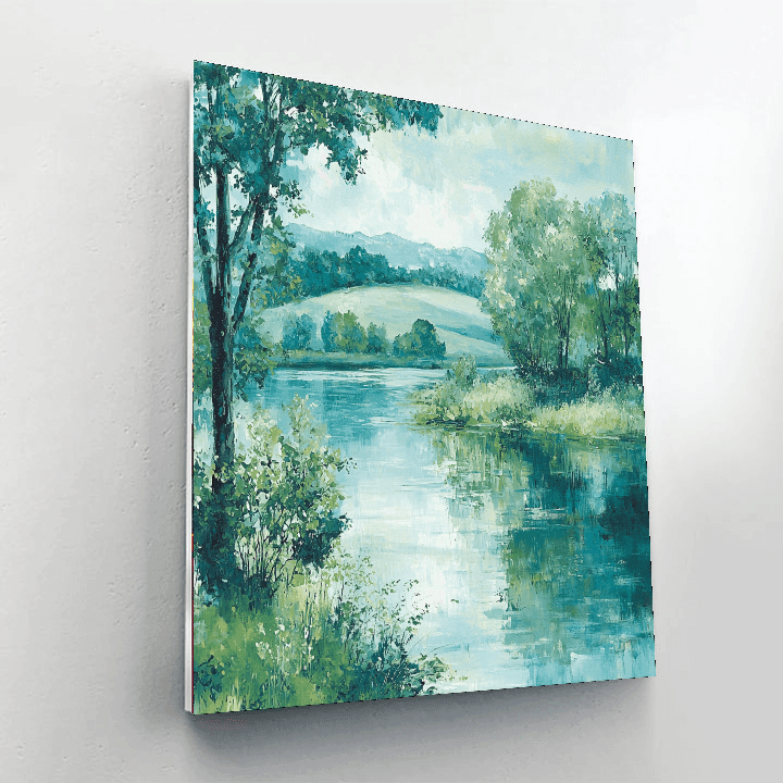 John Constable Inspired Serene Riverbank  DIY Paint By Numbers