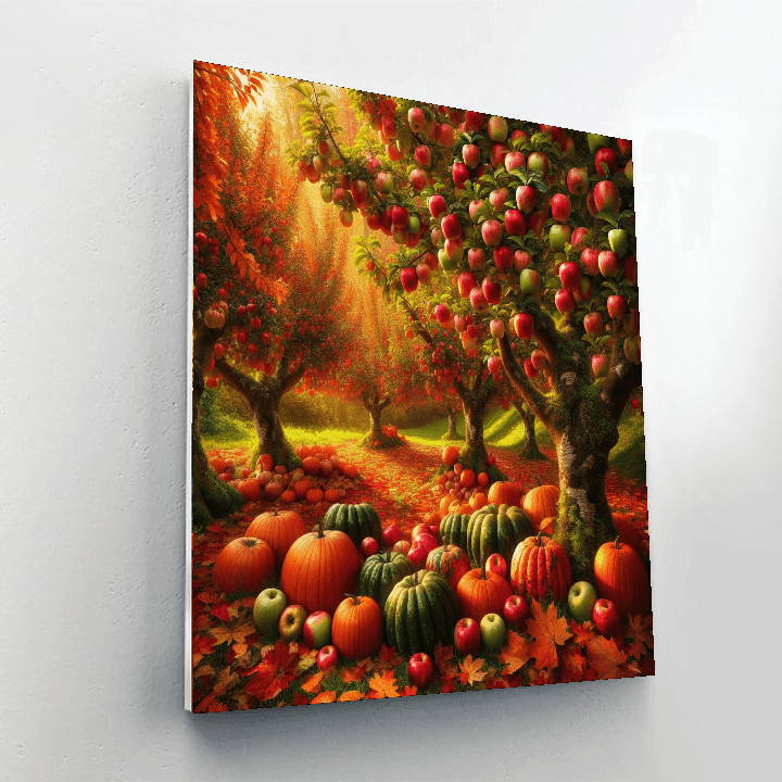 Bright Autumn Orchard Number Painting