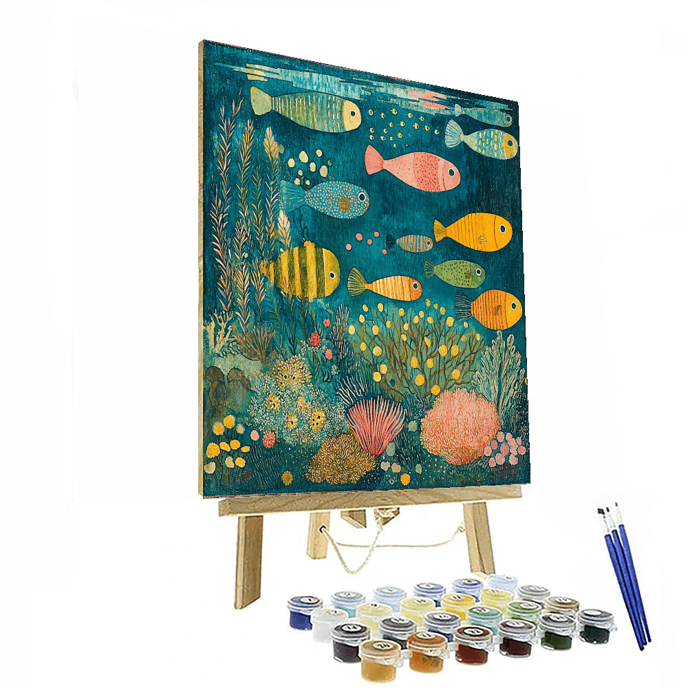 Paul Klee Inspired Underwater Eden  Paint By Numbers