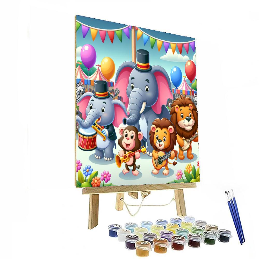 Musical Zoo Parade Painting By Numbers Kit