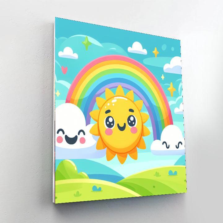 Happy Sun And Friends Numbered Painting Kits