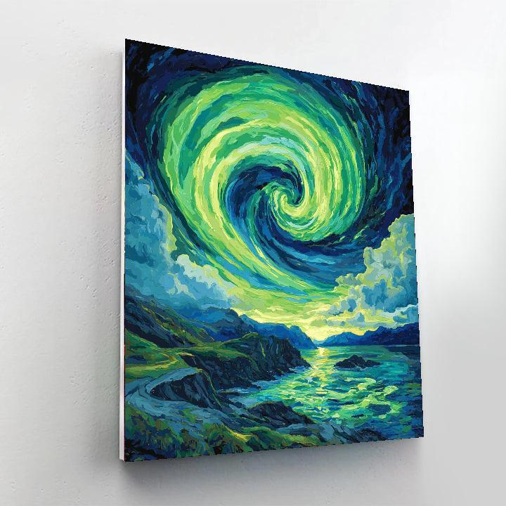 Edvard Munch Inspired Munch's Northern Lights  DIY Paint By Numbers