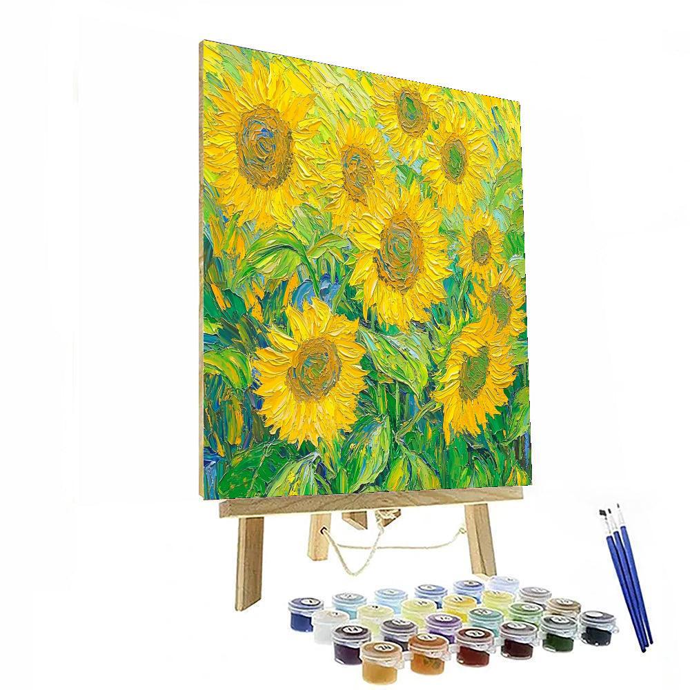 Vincent Van Gogh Inspired Whimsical Sunflowers  Paint By Numbers