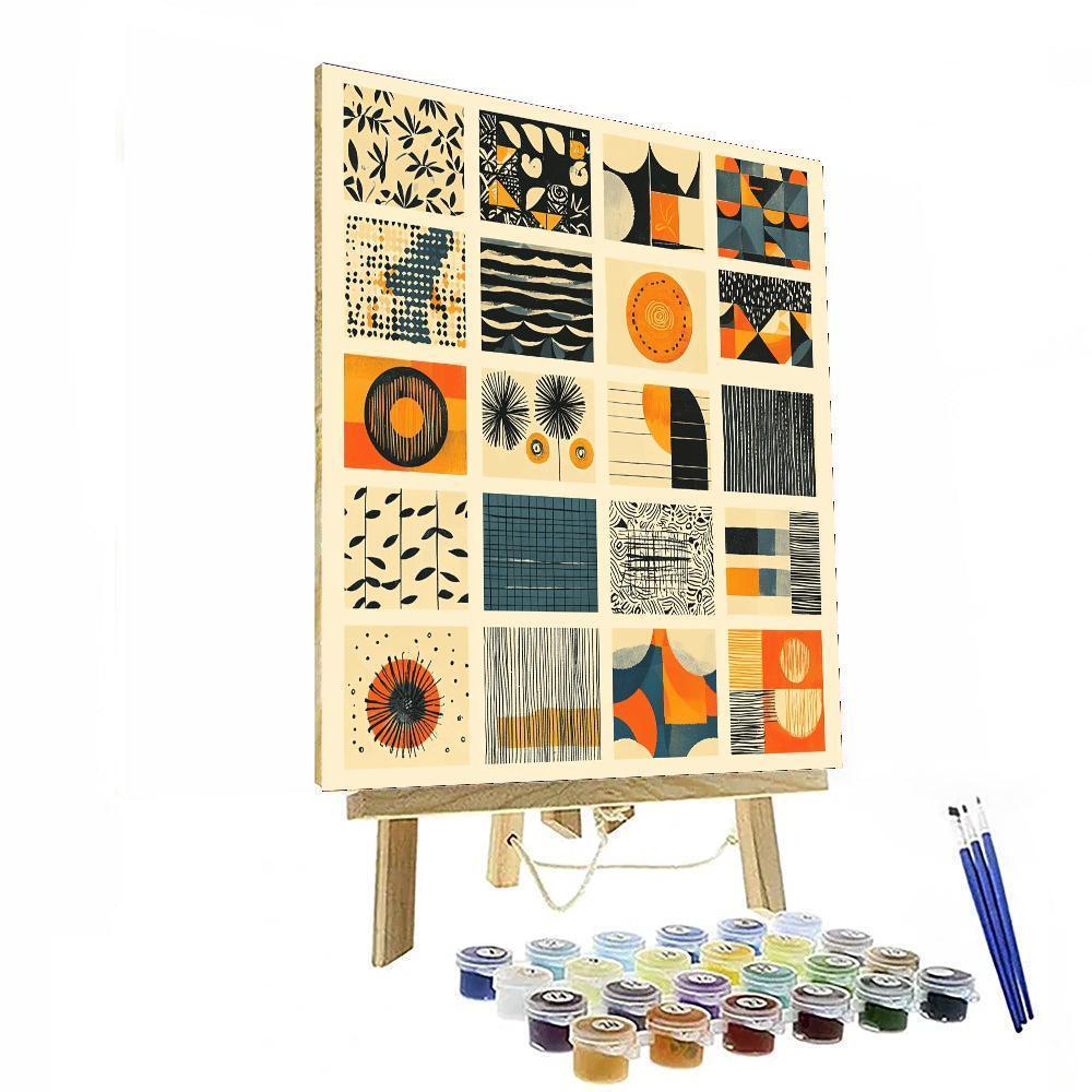 Nandalal Bose Inspired Cultural Patterns Of Life  Painting Number Kit