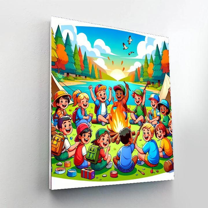 Summer Camp Adventure Paint By Numbers