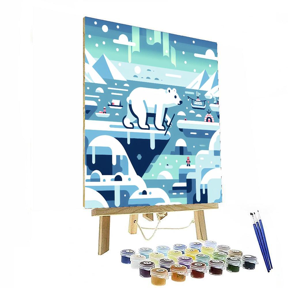 Polar Bear Arctic Trek Paint By Number
