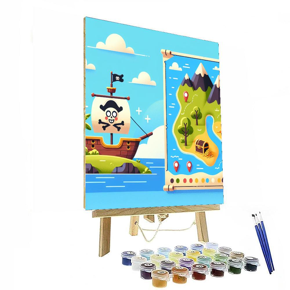 Pirate Treasure Map Quest Paint By Numbers Art
