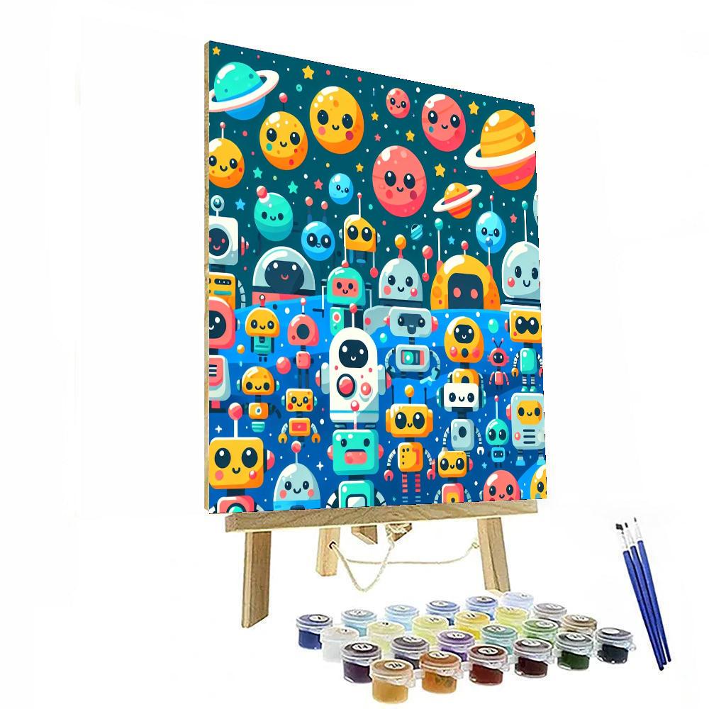 Space Robot Discovery Paint By Numbers