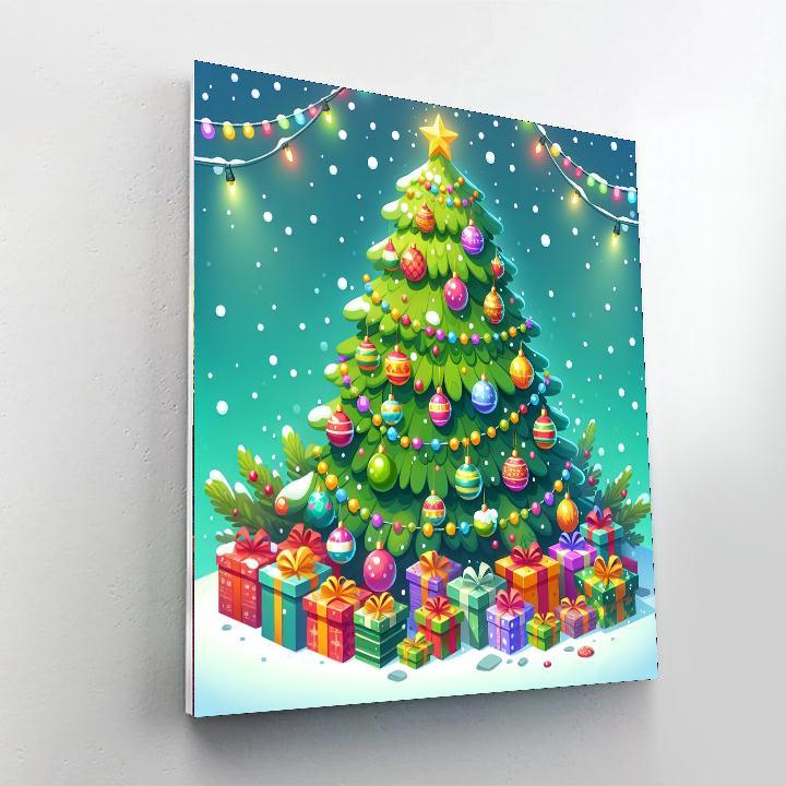 Charming Christmas Tree Painting By Numbers Kit