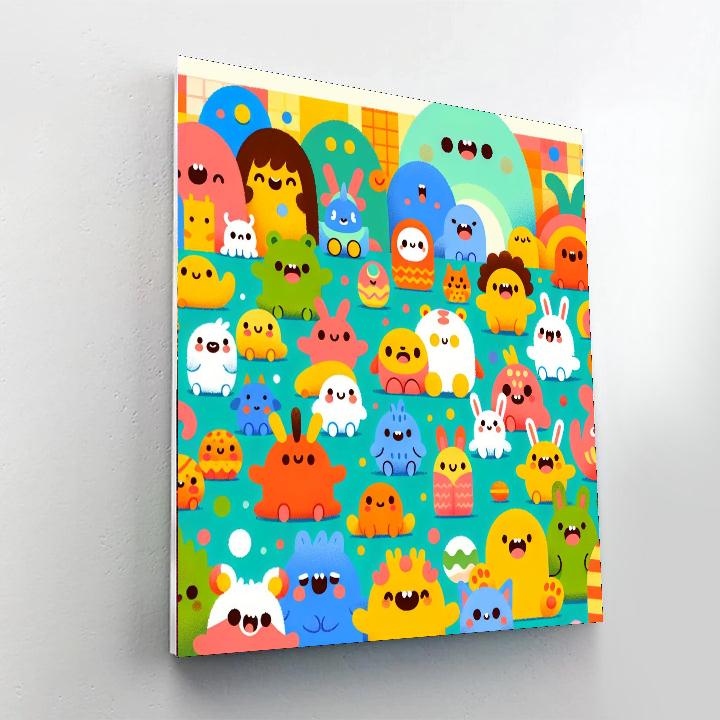 Cuddly Monster Friends Numbered Painting Kits